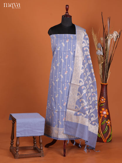 MDJ25113-Semi Tussar Salwar Unstitch