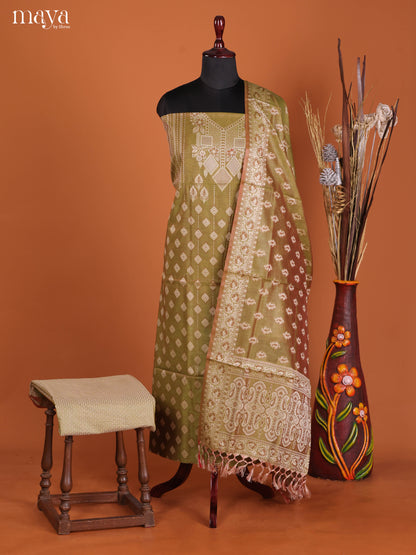 MDJ25119-Semi Tussar Salwar Unstitch