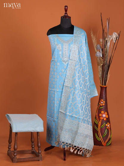 MDJ25129-Semi Tussar Salwar Unstitch