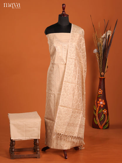 MDJ25132-Semi Tussar Salwar Unstitch