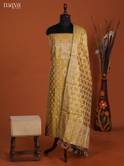 MDJ25134-Semi Tussar Salwar Unstitch