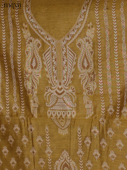 MDJ25134-Semi Tussar Salwar Unstitch