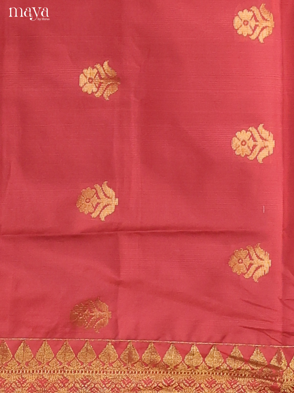 Red & Blue-semi softsilk salwar Unstitch