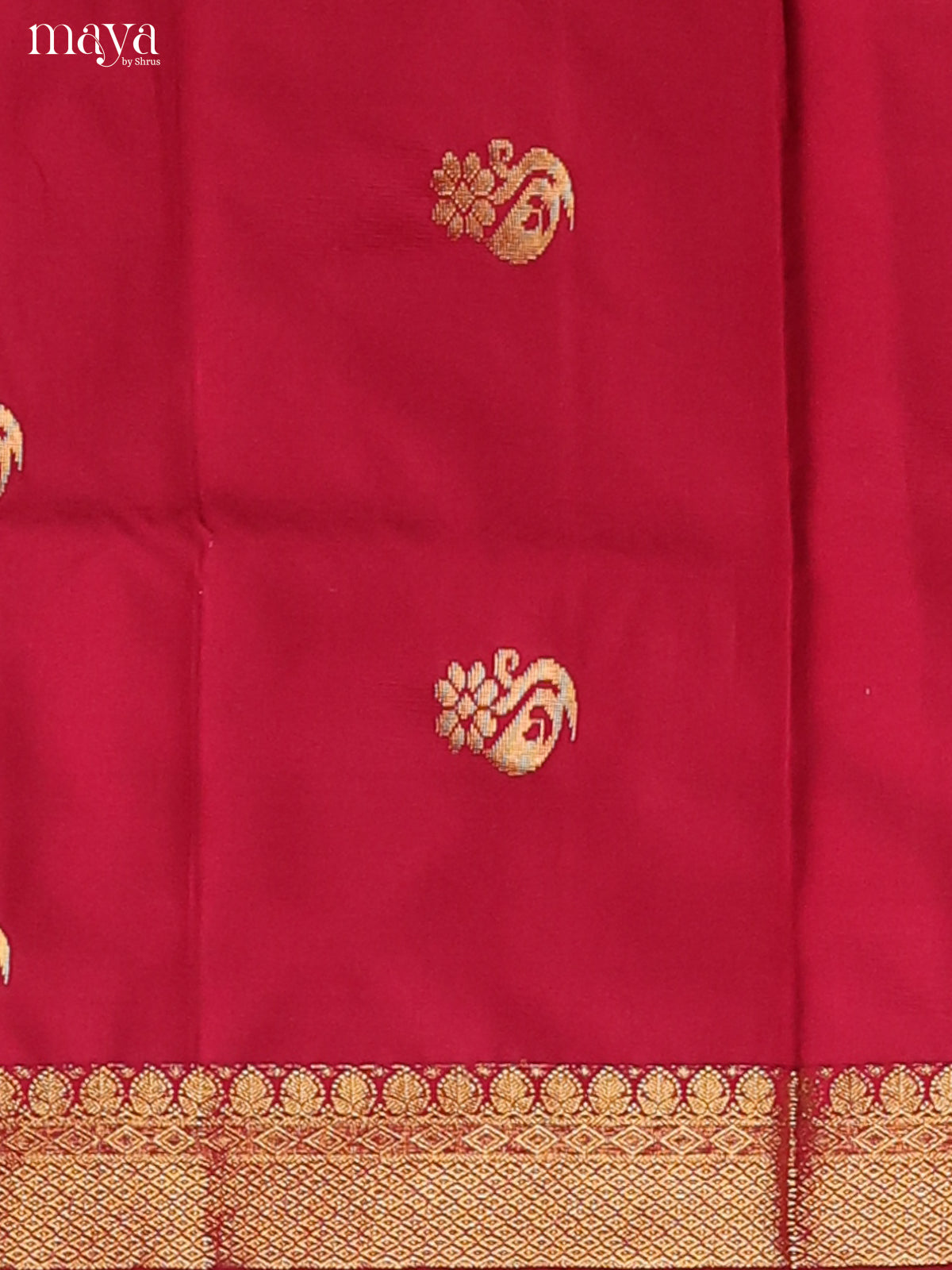 Red & Grey -semi softsilk salwar Unstitch