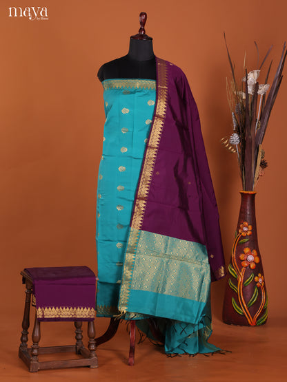 MDK19131-semi softsilk salwar Unstitch