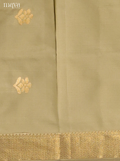 Grey & Green -semi softsilk salwar Unstitch