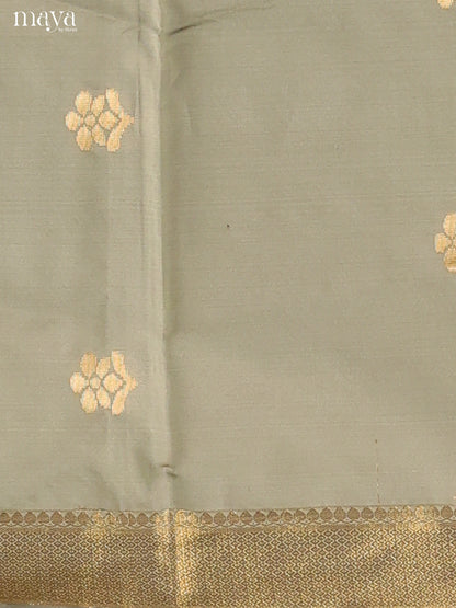 Grey & Purple-semi softsilk salwar Unstitch