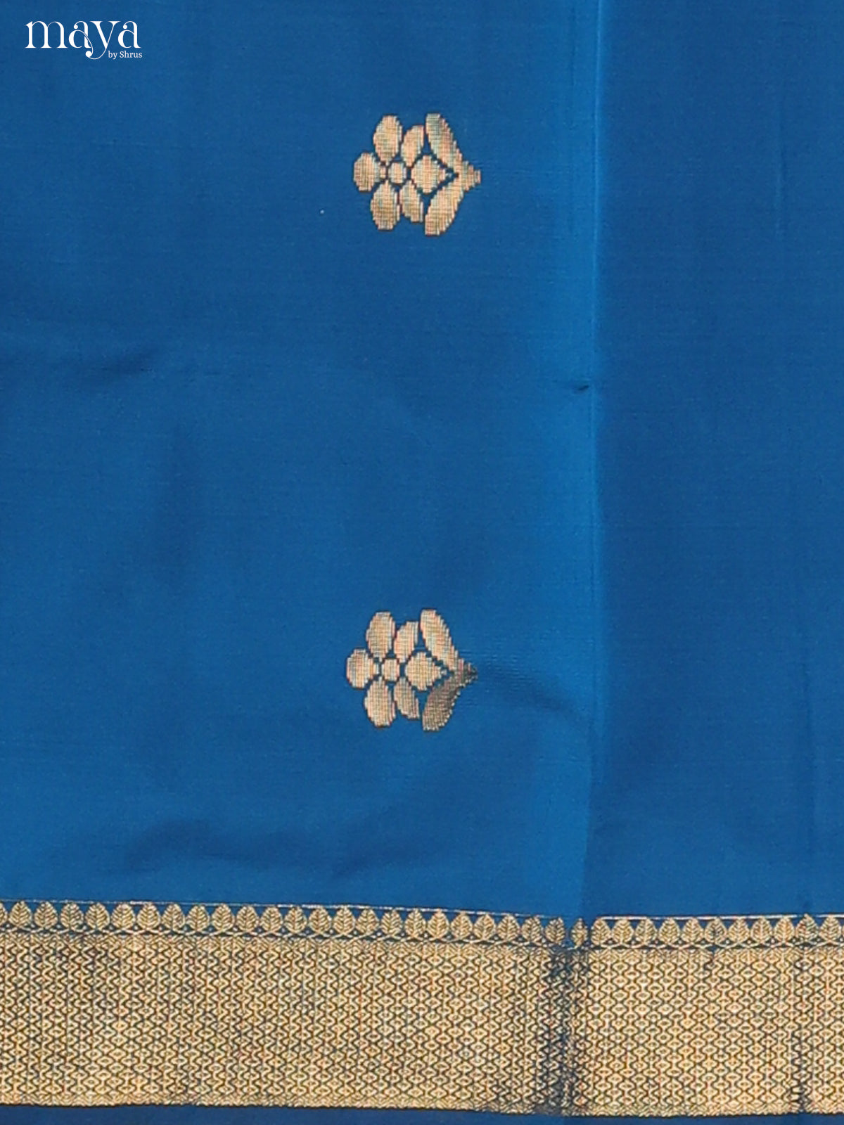 Blue & Maroon-semi softsilk salwar Unstitch