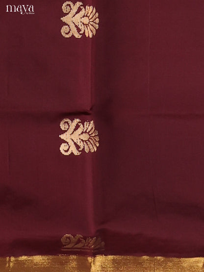 Maroon & Mauve-semi softsilk salwar Unstitch