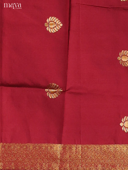Maroon & Blue - semi softsilk salwar Unstitch
