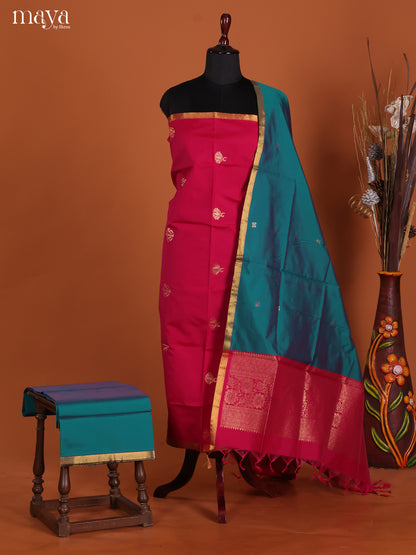 MDK19155-semi softsilk salwar Unstitch