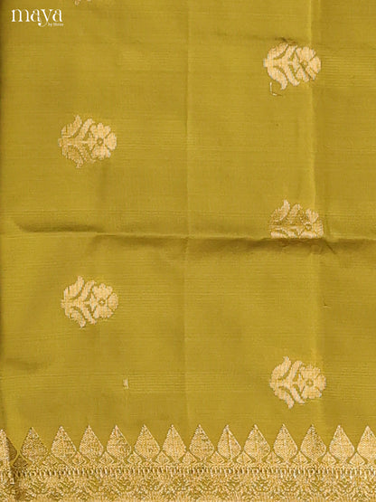 Mehandi Green & Blue-semi softsilk salwar Unstitch