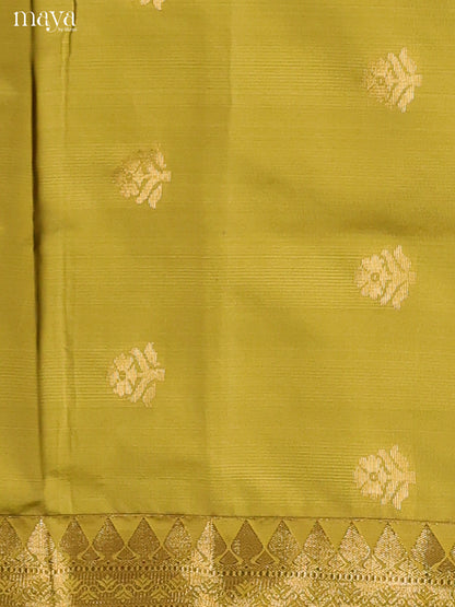 Mehandi Green & Maroon-semi softsilk salwar Unstitch