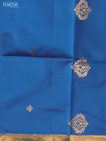 Blue & Pink-semi softsilk salwar Unstitch