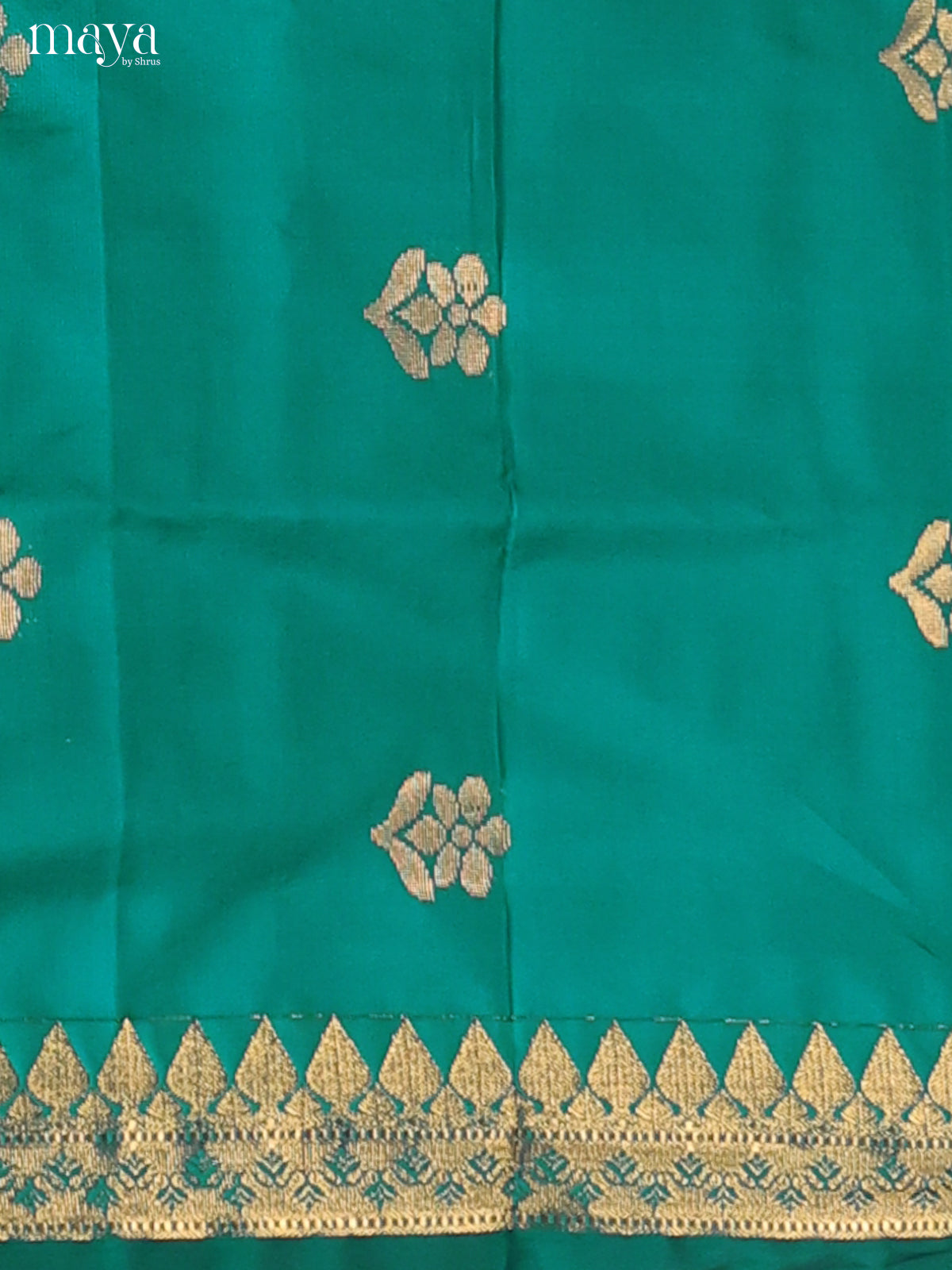 Green  & Maroon-semi softsilk salwar Unstitch