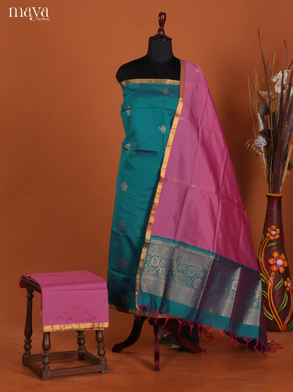 MDK19167-semi softsilk salwar Unstitch