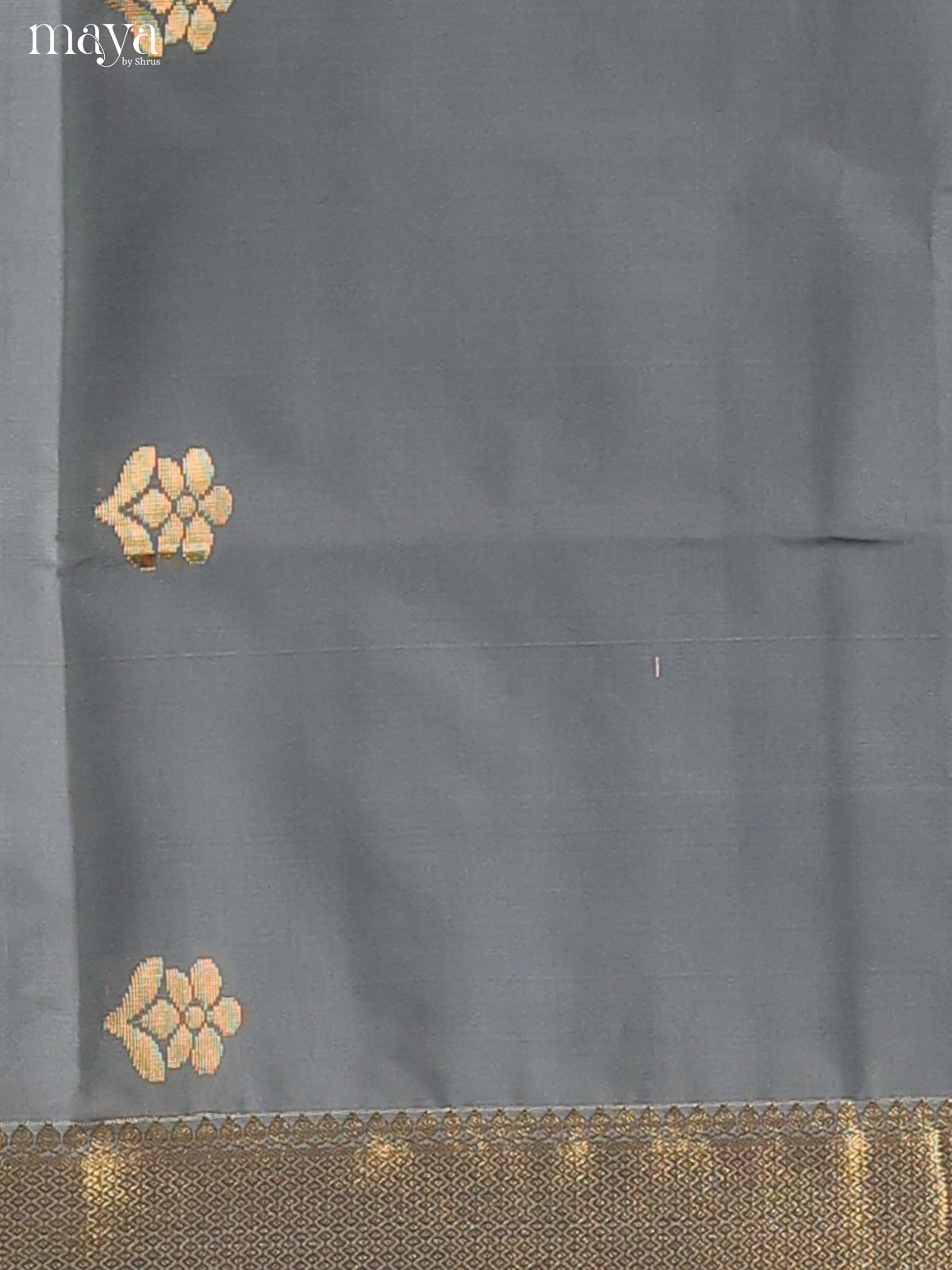 Grey & Green-semi softsilk salwar Unstitch