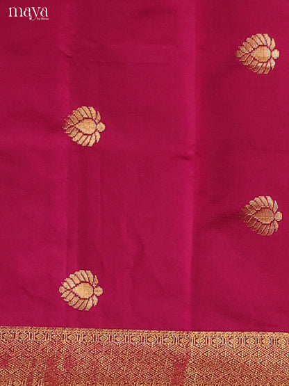 Red & Green-semi softsilk salwar Unstitch