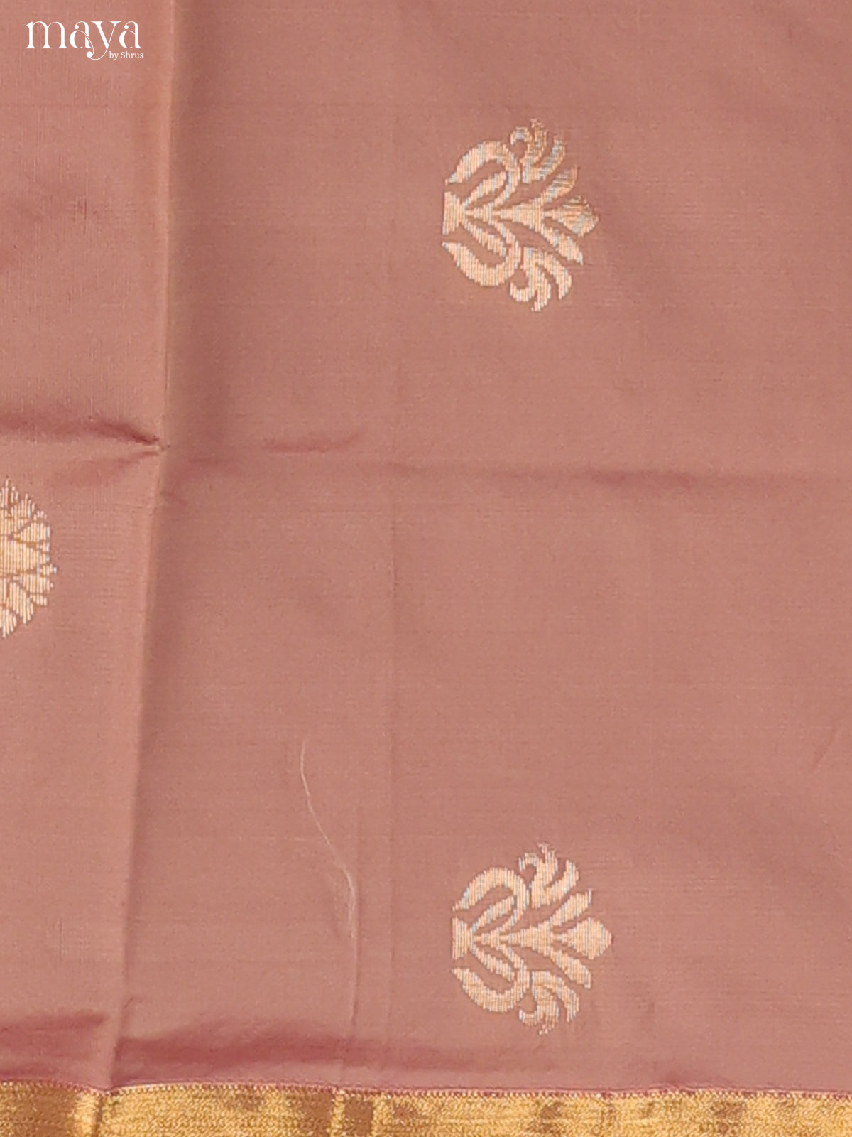 Dusty Brown & Blue -semi softsilk salwar Unstitch