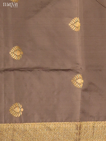 Grey & Purple-semi softsilk salwar Unstitch