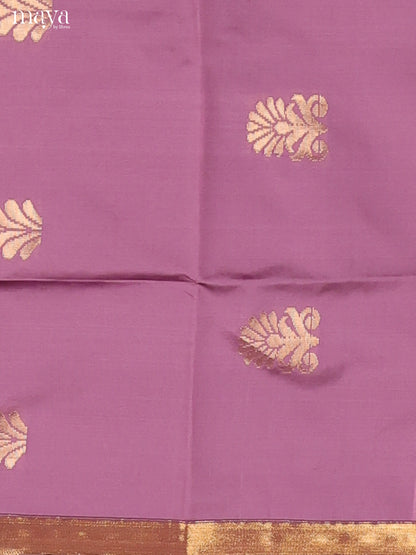 Lavender & Peacock Blue-semi softsilk salwar Unstitch