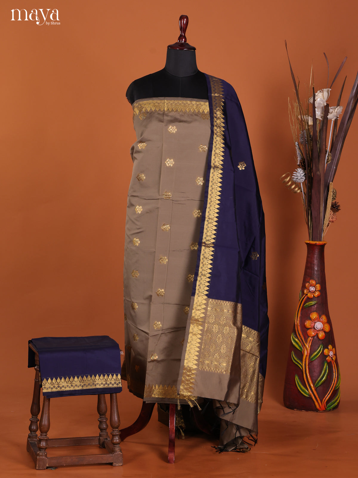 MDK19183-semi softsilk salwar Unstitch