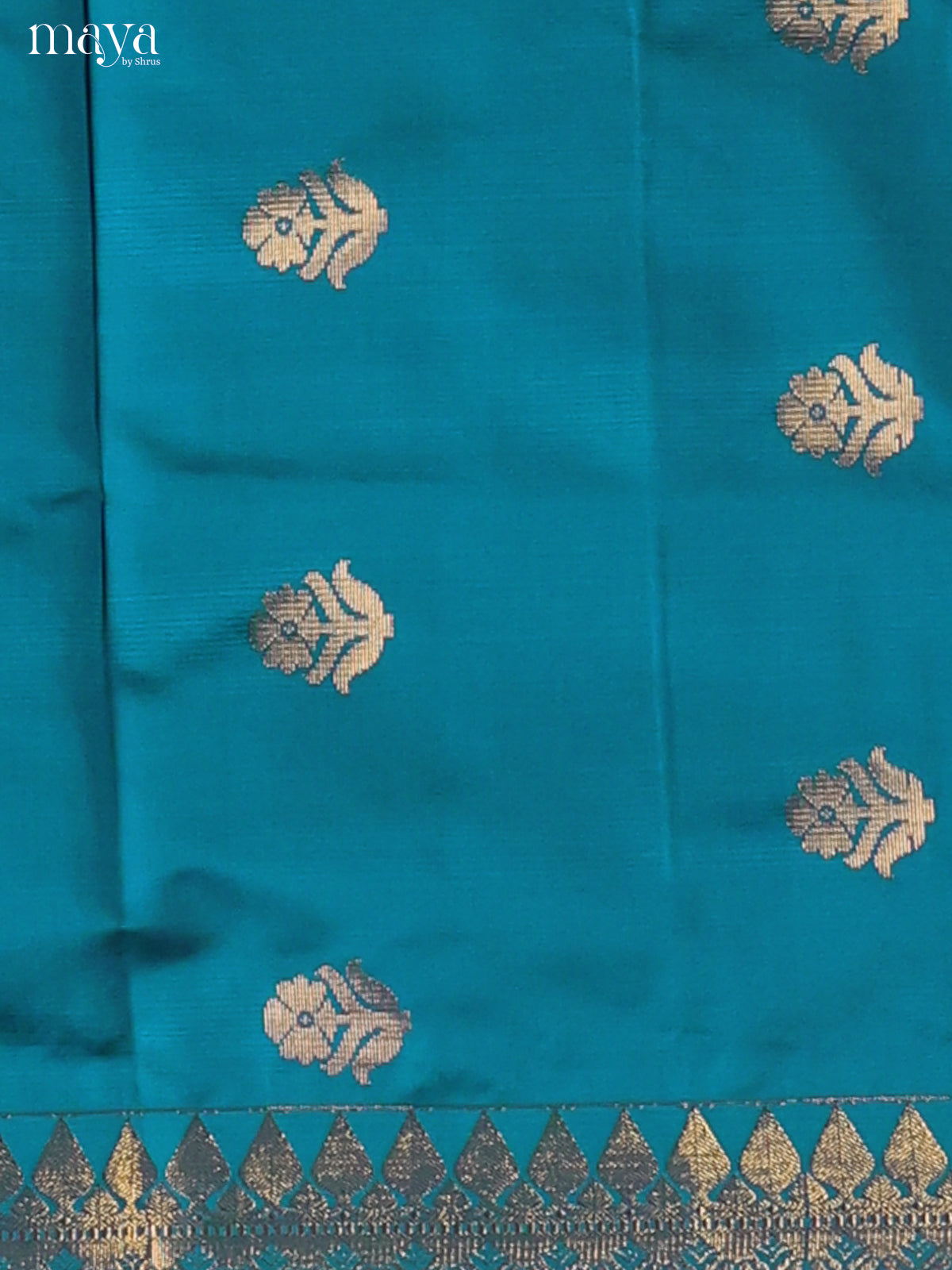 Blue & Maroon-semi softsilk salwar Unstitch
