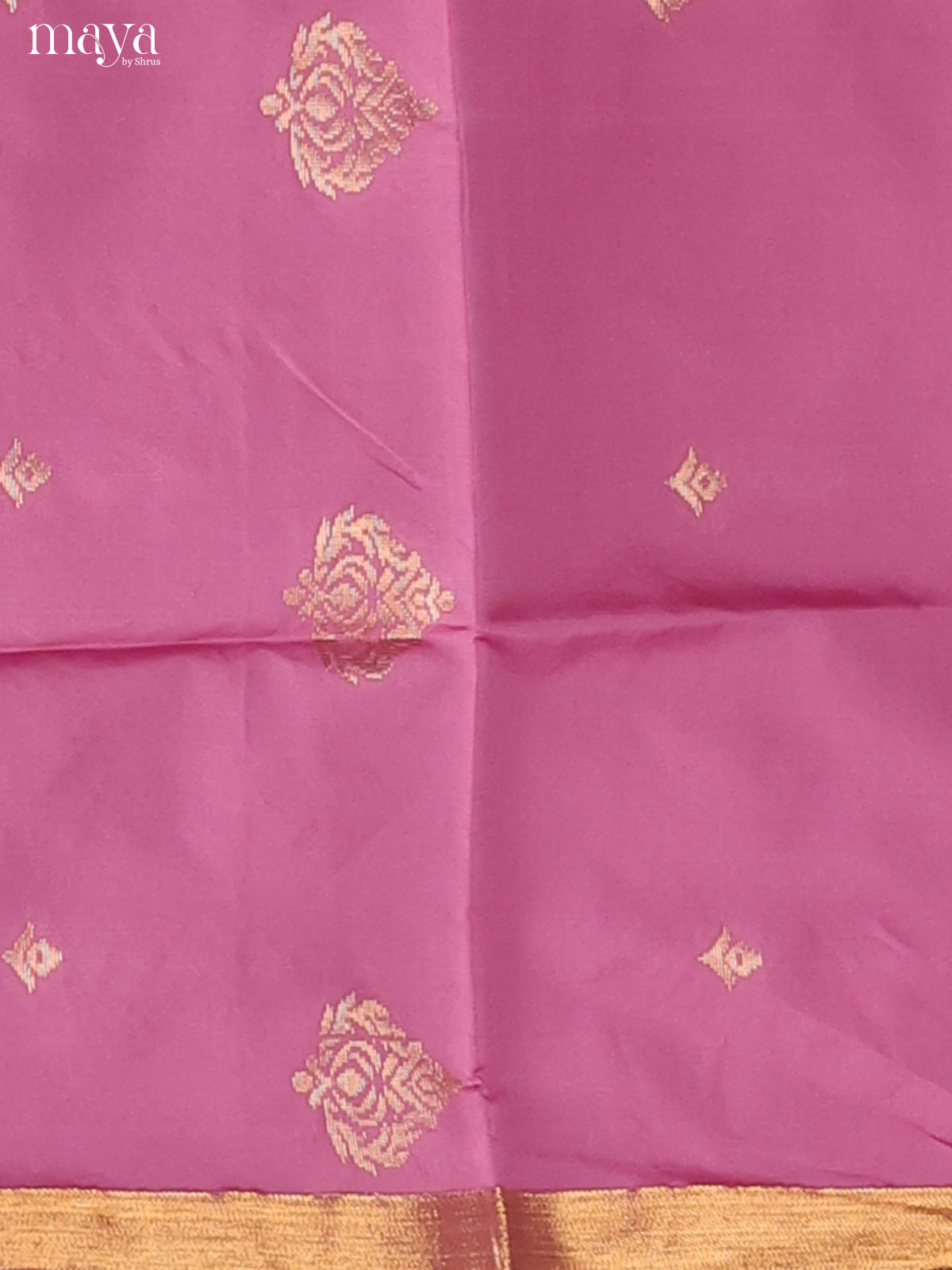 Pink & Blue-semi softsilk salwar Unstitch