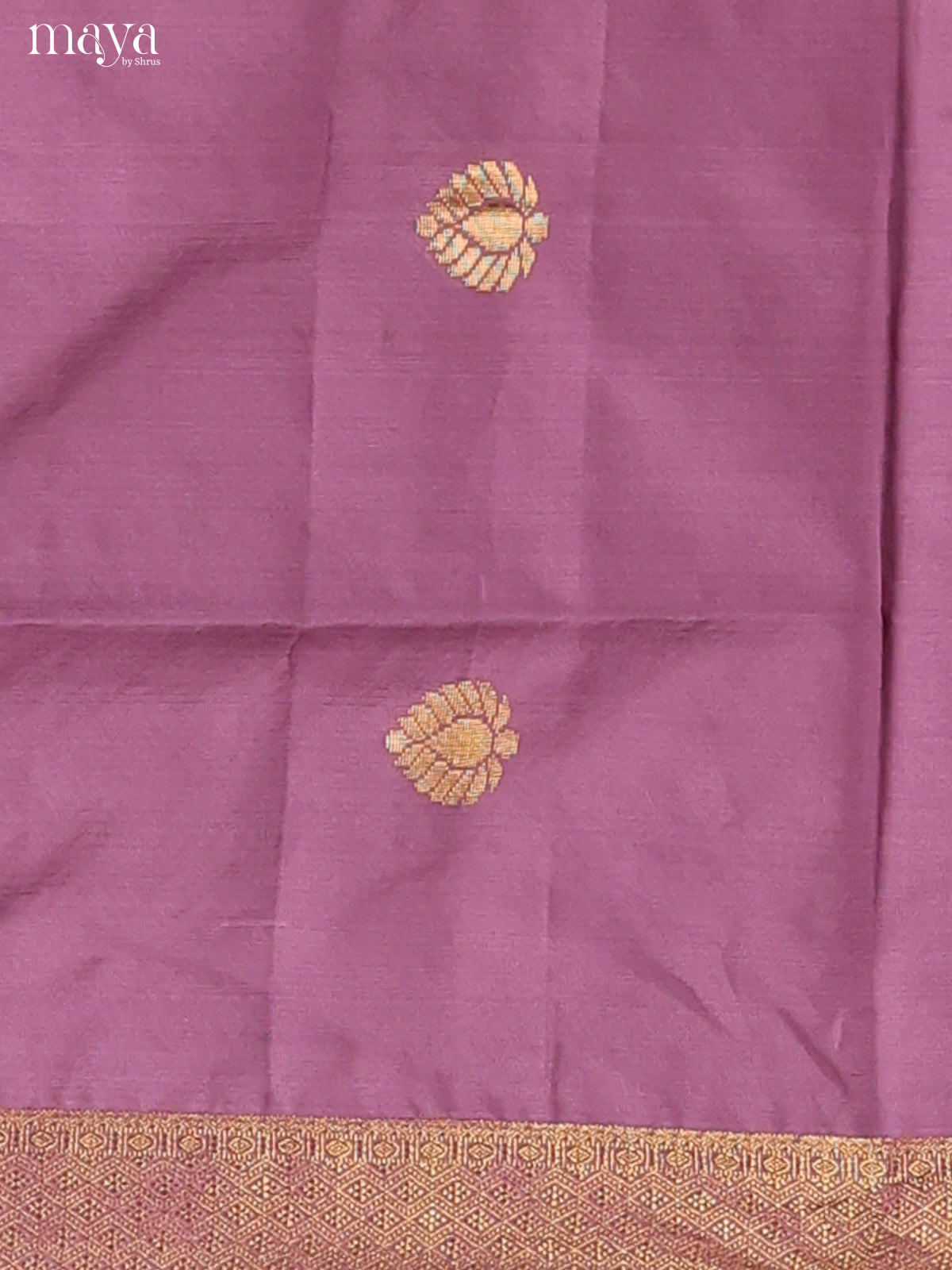 Lavender & Blue-semi softsilk salwar Unstitch
