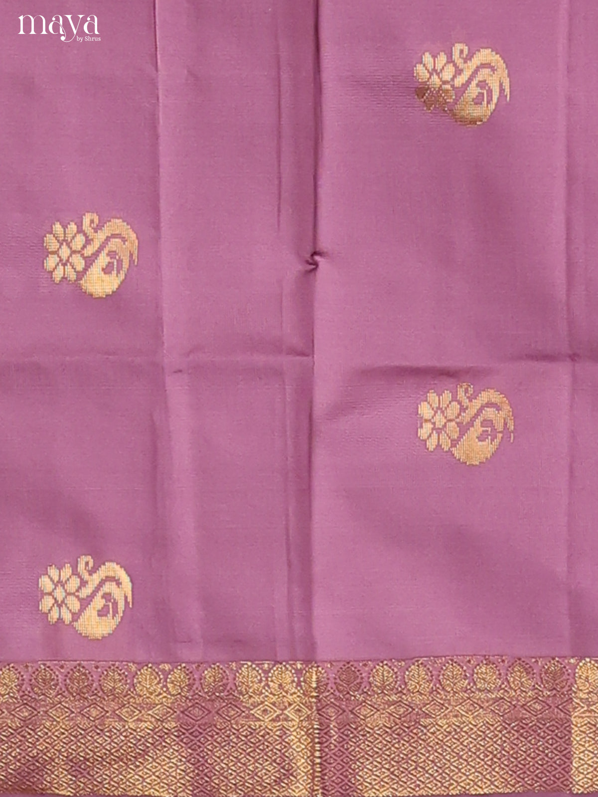 Lavender & Green-semi softsilk salwar Unstitch