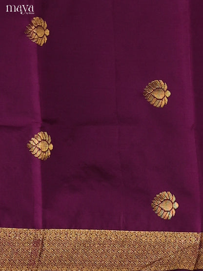 Violet & Grey-semi softsilk salwar Unstitch