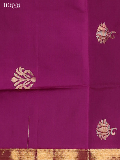 Violet & Red-semi softsilk salwar Unstitch