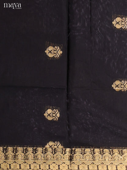 Black & Red-Semi silkcotton salwar unstitch