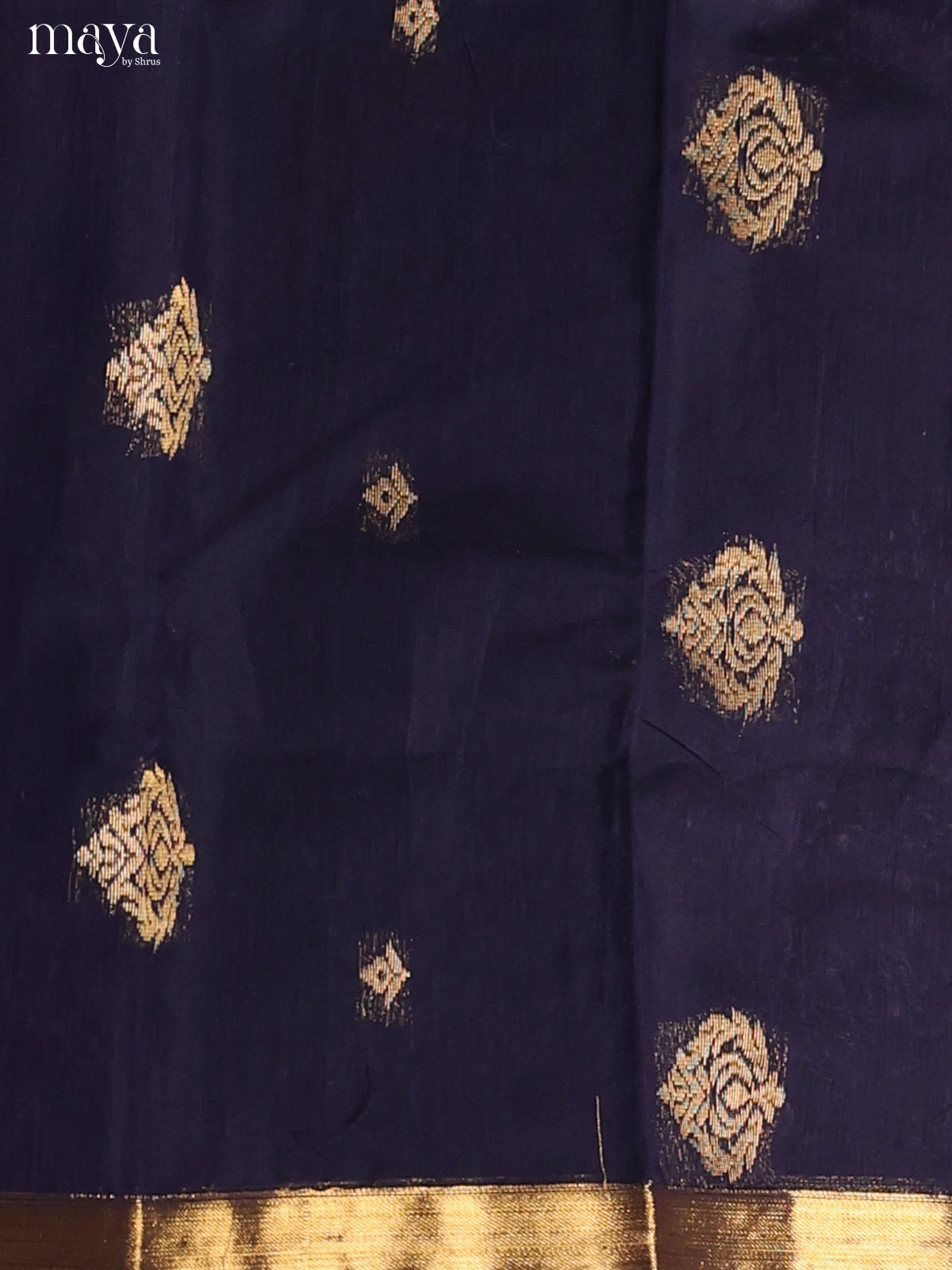 Blue & Maroon -Semi silkcotton salwar unstitch