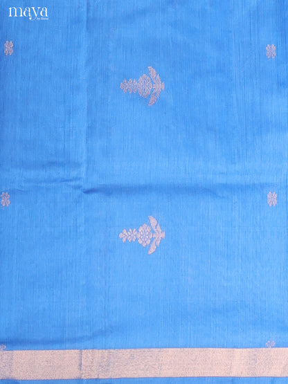 Blue & pink -Silkcotton salwar Unstitch